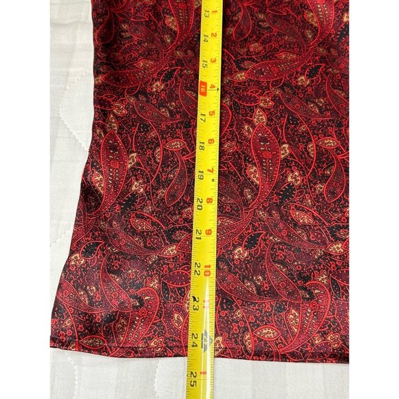 Notations Blouse Women's Red Paisley Spring/Summer Vibrant Classic - Picture 9 of 11